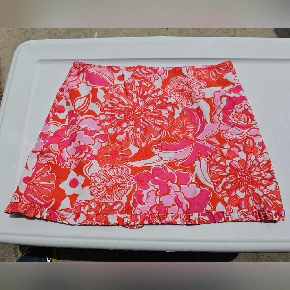 Lilly Pulitzer Callie pink ruffle skirt